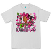 Dove Grey pink christmas joy black woman Premium Tee - MaliasSmallBusiness