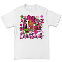 White pink christmas joy black woman Premium Tee - MaliasSmallBusiness