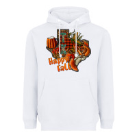 White happy fall texas Heavyweight Hoodie - CowhideDigitalArt
