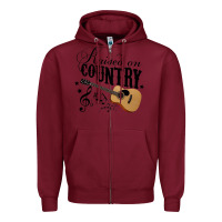 Burgundy Raised On Country Country Life Country Music Lover Zipper Hoodie - tuanDangUi