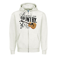 Oatmeal Heather Raised On Country Country Life Country Music Lover Zipper Hoodie - tuanDangUi