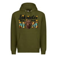 Army Green western labrador mom Premium Hoodie - RanaPortraitStore
