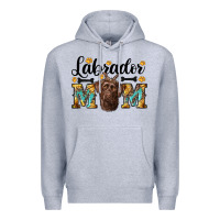 Heather Grey western labrador mom Premium Hoodie - RanaPortraitStore