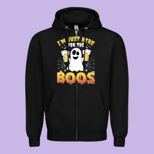 I'm Just Here For The Boos Halloween Costume Gift Zipper Hoodie Designed By Tuandangui