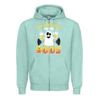 Seafoam i'm just here for the boos halloween costume gift Zipper Hoodie - tuanDangUi