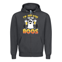 Smoke i'm just here for the boos halloween costume gift Zipper Hoodie - tuanDangUi