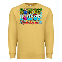 Antique Gold Rowdy Howdy Christmas Premium Sweatshirt - CowhideDigitalArt