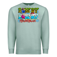 Seafoam Rowdy Howdy Christmas Premium Sweatshirt - CowhideDigitalArt