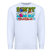 White Rowdy Howdy Christmas Premium Sweatshirt - CowhideDigitalArt