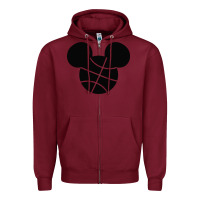 Burgundy basketball soft cotton Zipper Hoodie - tuanDangUi