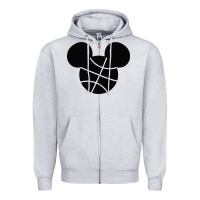 Heather Grey basketball soft cotton Zipper Hoodie - tuanDangUi