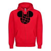Red basketball soft cotton Zipper Hoodie - tuanDangUi