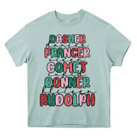 Dasher Dancer Prancer Vixer Comet Cupid Donner Bli Heavy Core Tee | Teevron