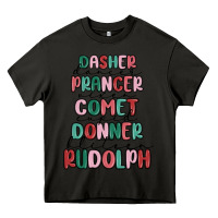 Asphalt dasher dancer prancer vixer comet cupid donner bli Heavy Core Tee - MaliasSmallBusiness