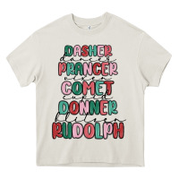 Cream dasher dancer prancer vixer comet cupid donner bli Heavy Core Tee - MaliasSmallBusiness