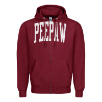 Burgundy peepaw grandpa new grandfather fathers Zipper Hoodie - tuanDangUi