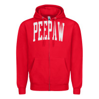 Red peepaw grandpa new grandfather fathers Zipper Hoodie - tuanDangUi