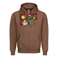 Chestnut Santa's Favorite Softball Coach For Christmas Zipper Hoodie - FaDigitalArtStudio