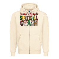 Sandshell Santa's Favorite Softball Coach For Christmas Zipper Hoodie - FaDigitalArtStudio