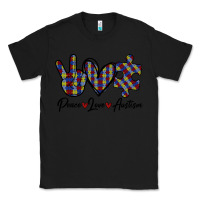 Black Peace Love Autism Classic Tee - Bettercallsaul