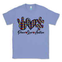 Colony Blue Peace Love Autism Classic Tee - Bettercallsaul