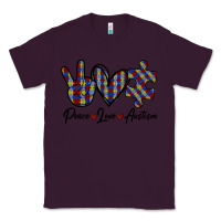 Plum Peace Love Autism Classic Tee - Bettercallsaul