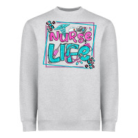 Heather Grey nurse life olivia  (1) Heavyweight Sweatshirt - OliviaCreatesArt