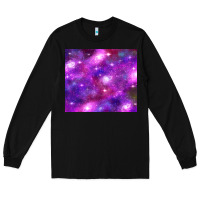 Black colorful abstract galaxy black and purple Long Sleeve Tee - TumblerDesignByShophia