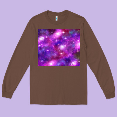 Colorful Abstract Galaxy Black And Purple Long Sleeve Tee Designed By Tumblerdesignbyshophia