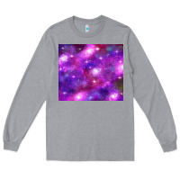 Heather Grey colorful abstract galaxy black and purple Long Sleeve Tee - TumblerDesignByShophia