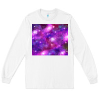 White colorful abstract galaxy black and purple Long Sleeve Tee - TumblerDesignByShophia
