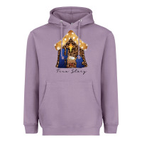 Lavender True Story Black Heavyweight Hoodie - CowhideDigitalArt