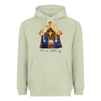 Matcha True Story Black Heavyweight Hoodie - CowhideDigitalArt