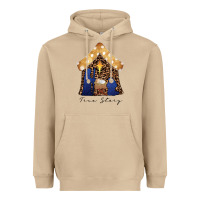 Mushroom True Story Black Heavyweight Hoodie - CowhideDigitalArt