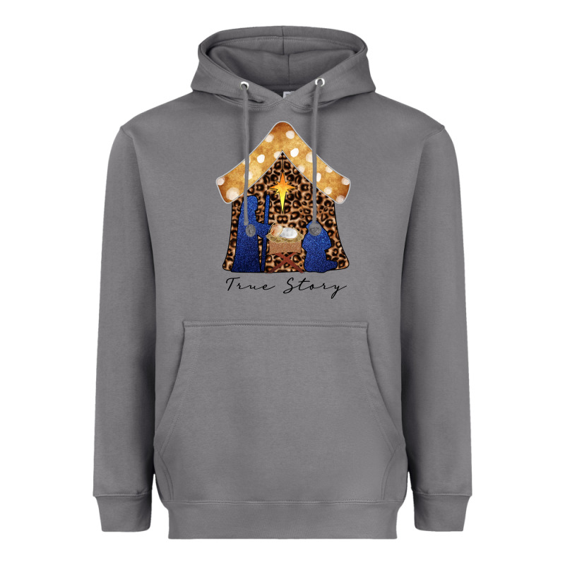 True Story Black Heavyweight Hoodie by CowhideDigitalArt | Teevron