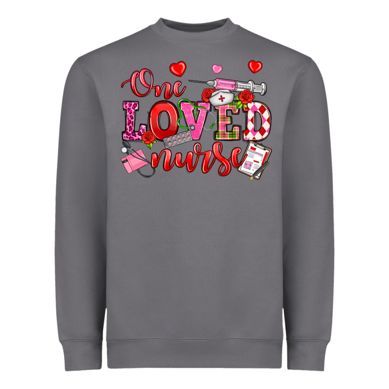 One Loved Nurse Valentine's Day Heavyweight Sweatshirt by OliviaCreatesArt | Teevron