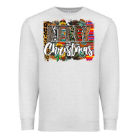 Oatmeal Heather Western Merry Christmas Premium Sweatshirt - CowhideDigitalArt