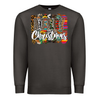 Smoke Western Merry Christmas Premium Sweatshirt - CowhideDigitalArt