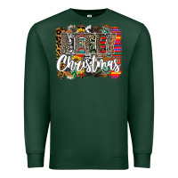 Sports Green Western Merry Christmas Premium Sweatshirt - CowhideDigitalArt