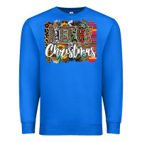 True Royal Western Merry Christmas Premium Sweatshirt - CowhideDigitalArt