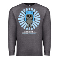 Charcoal Heather rocky the squirrel retro vintage Premium Sweatshirt - tuanDangUi