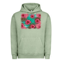 Pigment Oil Green easter spring leopard serape background Urban Hoodie - Artiststas