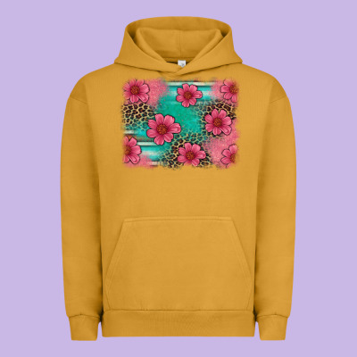 Easter Spring Leopard Serape Background Urban Hoodie Designed By Artiststas