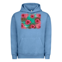 Pigment Pebble Blue easter spring leopard serape background Urban Hoodie - Artiststas