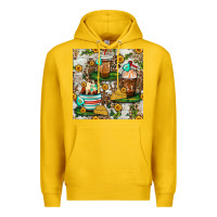 Lemon cow coffee cups and farm with leopard seamless pattern bbs Premium Hoodie - BundleAndBundleShop
