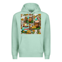 Seafoam cow coffee cups and farm with leopard seamless pattern bbs Premium Hoodie - BundleAndBundleShop