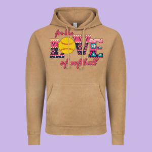 For The Love Of Softball Vintage Hoodie Designed By Bettercallsaul