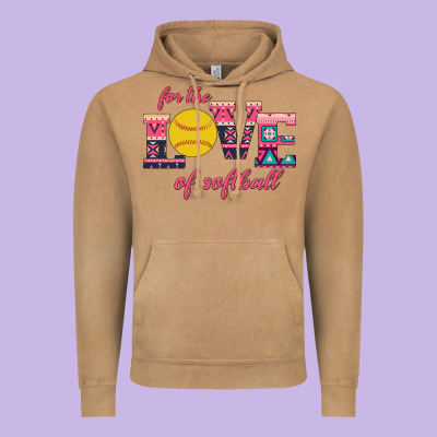 For The Love Of Softball Vintage Hoodie Designed By Bettercallsaul
