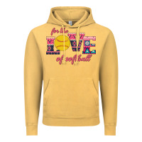 Vintage Mustard For The Love Of Softball Vintage Hoodie - Bettercallsaul