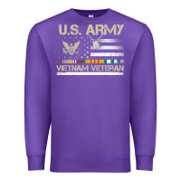 Purple Vietnam Veteran Shirt US Army Veteran Day Women Me Premium Sweatshirt - tuanDangUi